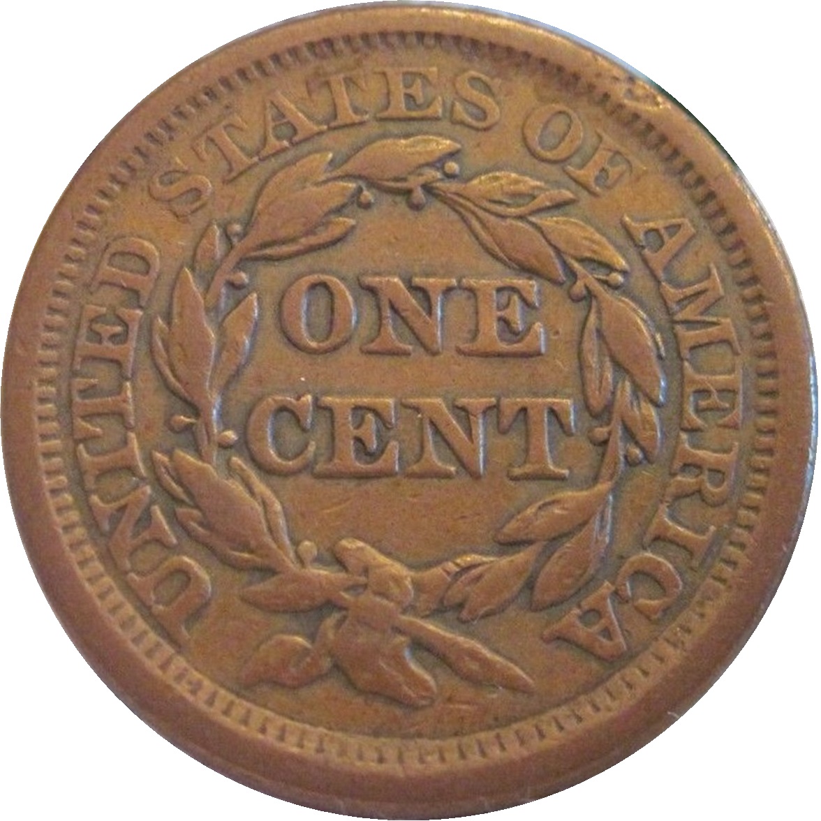 1856-1c-Braided-Hair-Large-Cent-#4---Newcomb-6,-R3?